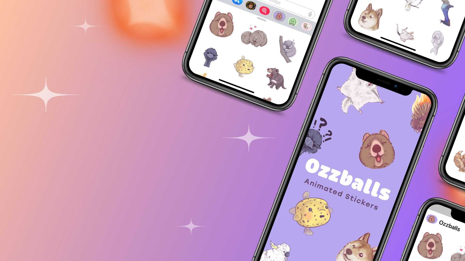 Ozzballs Animated Stickers for iMessage